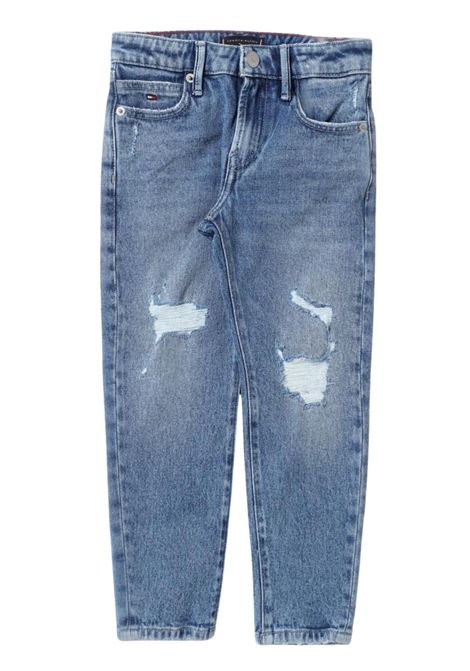 Jeans bambino blu in cotone TOMMY HILFIGER | KB0KB08457/DEBDENIM
